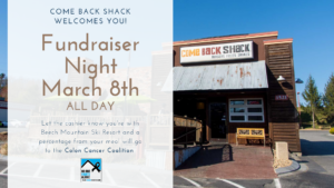 poster for fundraising night on March 8th, an all day event