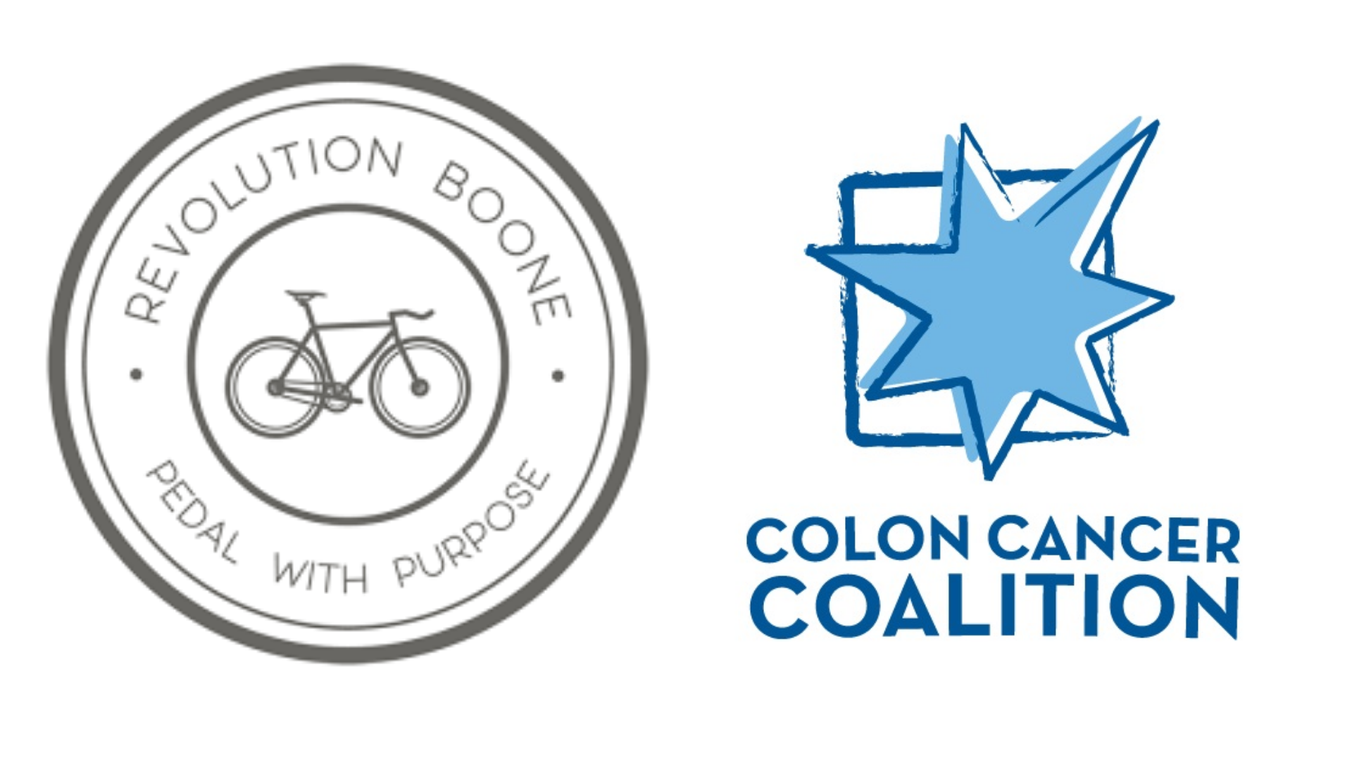 Side by side logo of revolution boone and colon caner coalition
